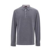 Blauw Katoenen Poloshirt Corneliani , Blue , Heren