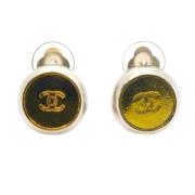 Pre-owned Metal earrings Chanel Vintage , Gray , Dames