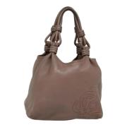 Pre-owned Leather handbags Loewe Pre-owned , Brown , Dames