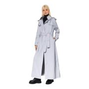 Grijze double-breasted trenchcoat Norma Kamali , Gray , Dames