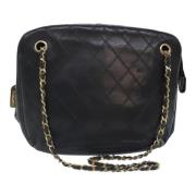 Pre-owned Leather chanel-bags Chanel Vintage , Black , Dames