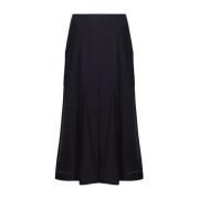 Zijden Zwarte Rok Salvatore Ferragamo , Black , Dames