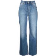 Blauwe High-Rise Straight Jeans Rag & Bone , Blue , Dames