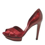 Pre-owned Leather heels Sergio Rossi Pre-owned , Red , Dames