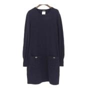 Pre-owned Cashmere dresses Chanel Vintage , Blue , Dames