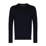 Blauwe Geborduurde Crewneck Sweater Polo Ralph Lauren , Blue , Heren