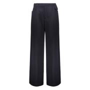 Polyester broek met meerdere zakken LOW Classic , Blue , Dames