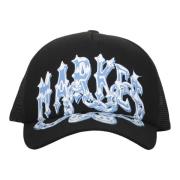 Logo Print Baseball Cap Market , Black , Heren