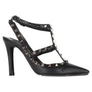 Pre-owned Leather heels Valentino Vintage , Black , Dames