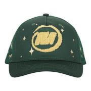 Geborduurde Baseballpet met Netrug Market , Green , Heren