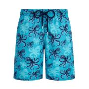 Lange Octopus Stretch Zwembroek voor Heren Vilebrequin , Blue , Heren