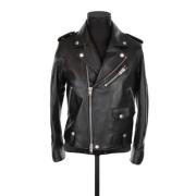 Pre-owned Leather outerwear Coach Pre-owned , Black , Dames