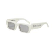 Zilveren Spiegel Zonnebril Palm Angels , White , Unisex