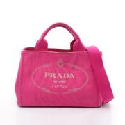 Pre-owned Canvas prada-bags Prada Vintage , Pink , Dames