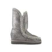 Eskimo Hoge Sleehaklaarzen Mou , Gray , Dames