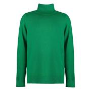 Luxe Cashmere Coltrui Trui Malo , Green , Heren