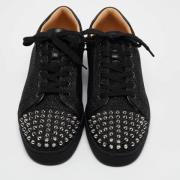 Pre-owned Leather sneakers Christian Louboutin Pre-owned , Black , Her...