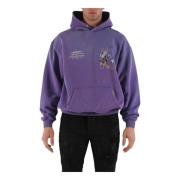 Katoenen hoodie met print Represent , Purple , Heren