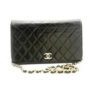 Pre-owned Leather chanel-bags Chanel Vintage , Black , Dames