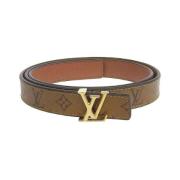 Pre-owned Leather belts Louis Vuitton Vintage , Brown , Dames