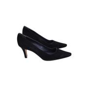 Pre-owned Suede heels Manolo Blahnik Pre-owned , Black , Dames