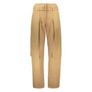 Cargo broek met zakken en riem LOW Classic , Beige , Dames