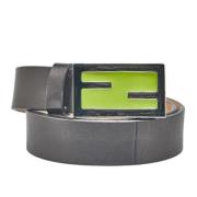 Pre-owned Leather belts Fendi Vintage , Black , Heren