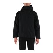 Katoenen Hoodie Jas Aspesi , Black , Heren