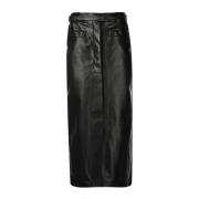 Zwarte Leren Voorskirt Proenza Schouler , Black , Dames