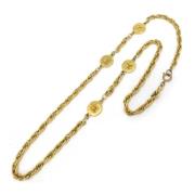 Pre-owned Metal necklaces Chanel Vintage , Yellow , Dames