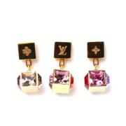 Pre-owned Metal earrings Louis Vuitton Vintage , Yellow , Dames