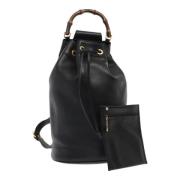 Pre-owned Leather gucci-bags Gucci Vintage , Black , Dames