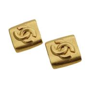 Pre-owned Metal earrings Chanel Vintage , Yellow , Dames