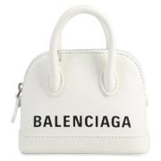 Leather handbags Balenciaga , White , Dames