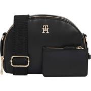 Half Moon Crossover Tas Tommy Hilfiger , Black , Dames