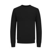 Jjjerry Knit Crew Neck Trui Zwart Jack & Jones , Black , Heren