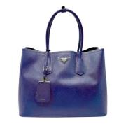 Pre-owned Leather shoulder-bags Prada Vintage , Blue , Dames