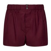 Luxe Bordeaux Katoenen Boxershorts Brioni , Red , Heren