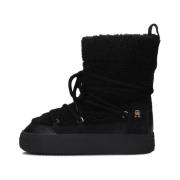 Zwarte Lace-up Snowboot voor de winter Tommy Hilfiger , Black , Dames