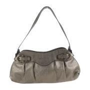 Pre-owned Leather shoulder-bags Salvatore Ferragamo Pre-owned , Gray ,...