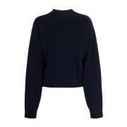 Blauwe Wol Kasjmier Trui Jil Sander , Blue , Dames