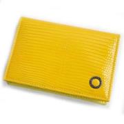 Pre-owned Leather wallets Bvlgari Vintage , Yellow , Dames