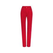 Rode Straight Leg Jeans Jacquemus , Red , Dames