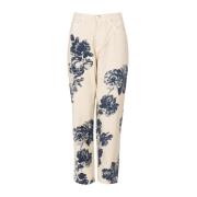 Bloemenprint Broek Pinko , White , Dames