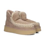 Beige Eskimo Platform Winterlaarzen Mou , Beige , Dames