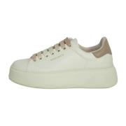 Chunky Court Calf Sneaker Woolrich , White , Dames