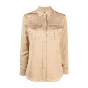 Courtenay Long Sleeve Shirt Ralph Lauren , Beige , Dames