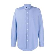 Blauw Stretch Overhemd Lange Mouw Polo Ralph Lauren , Blue , Heren