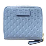 Pre-owned Leather wallets Gucci Vintage , Blue , Dames