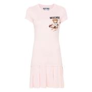 Casual Roze Katoenen T-Shirt Korte Mouw Moschino , Pink , Dames